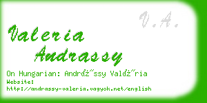 valeria andrassy business card